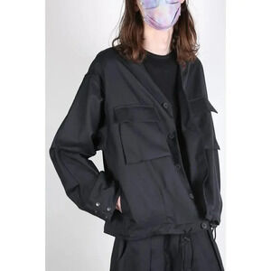 Kuro Made in Japan Typewriter V-Neck Jacket Wool 1/Small